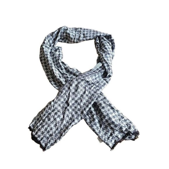 Talbots black gray 100% Rayon scarf new - Picture 3 of 6